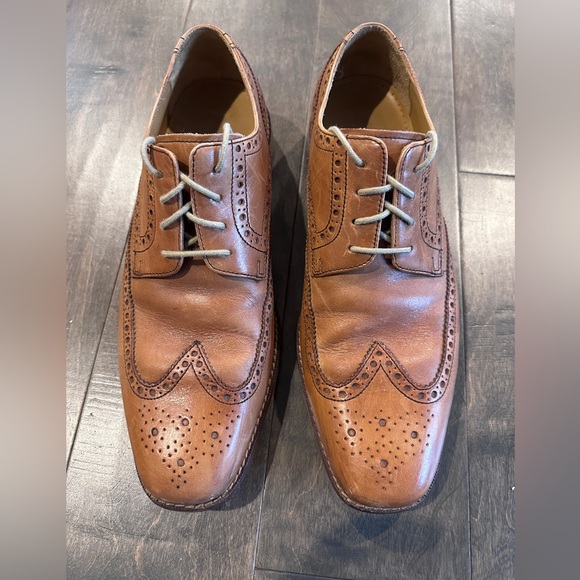 Cole Haan Classic Wingtip Oxford Shoes - Olive Size 9.5